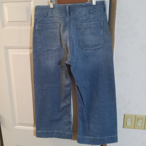 Maeve Women's The Colette Crop High Rise Wide Leg Jeans 32P - Picture 5 of 9